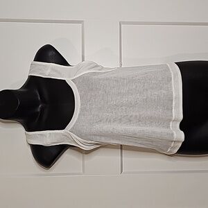 Free People Movement white cross back flowy tank